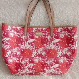 Coach Pink Floral Women's Tote Bag